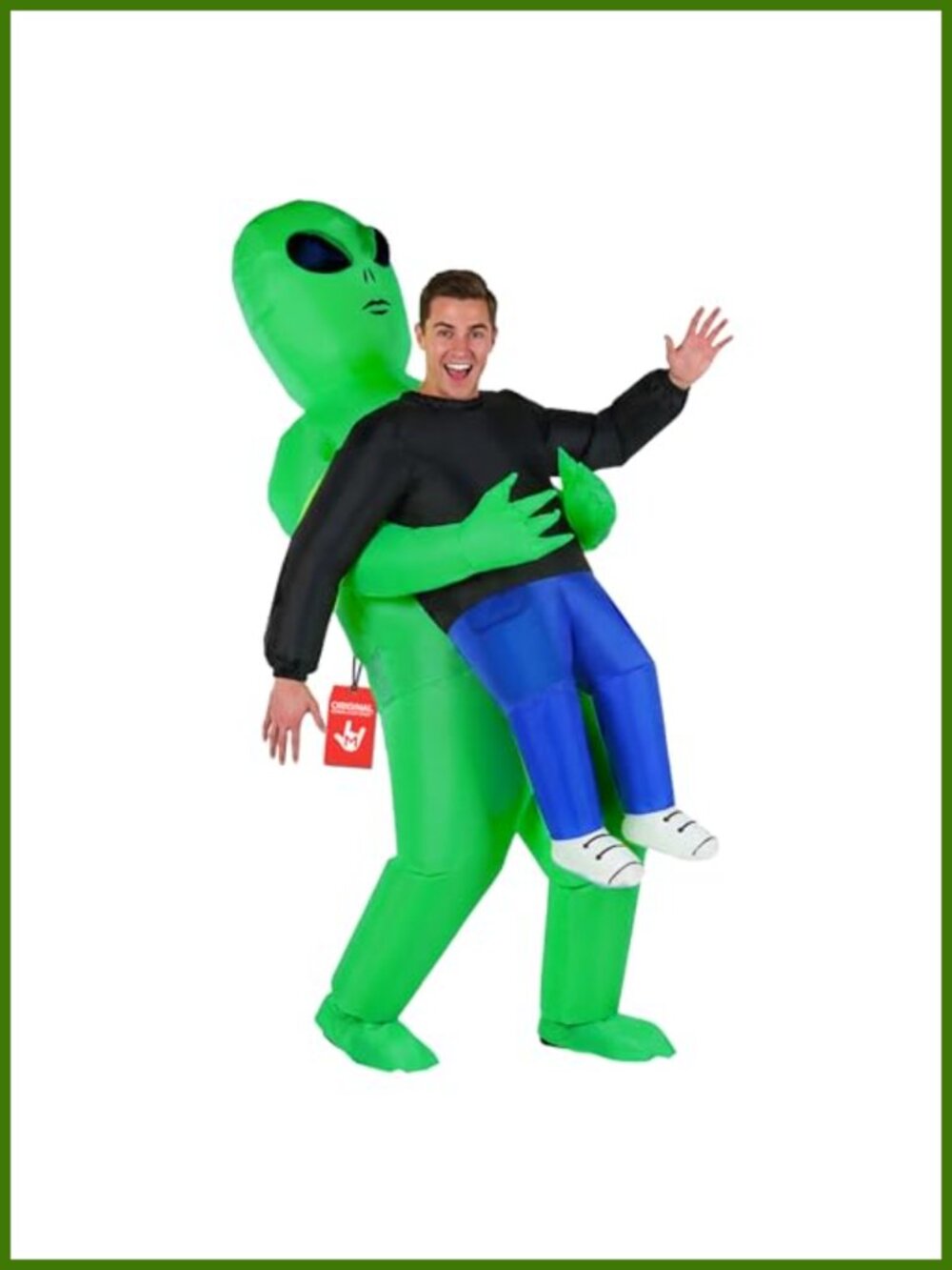 Inflatable Alien Abduction Costume Adult One Size Fan Battery Pack